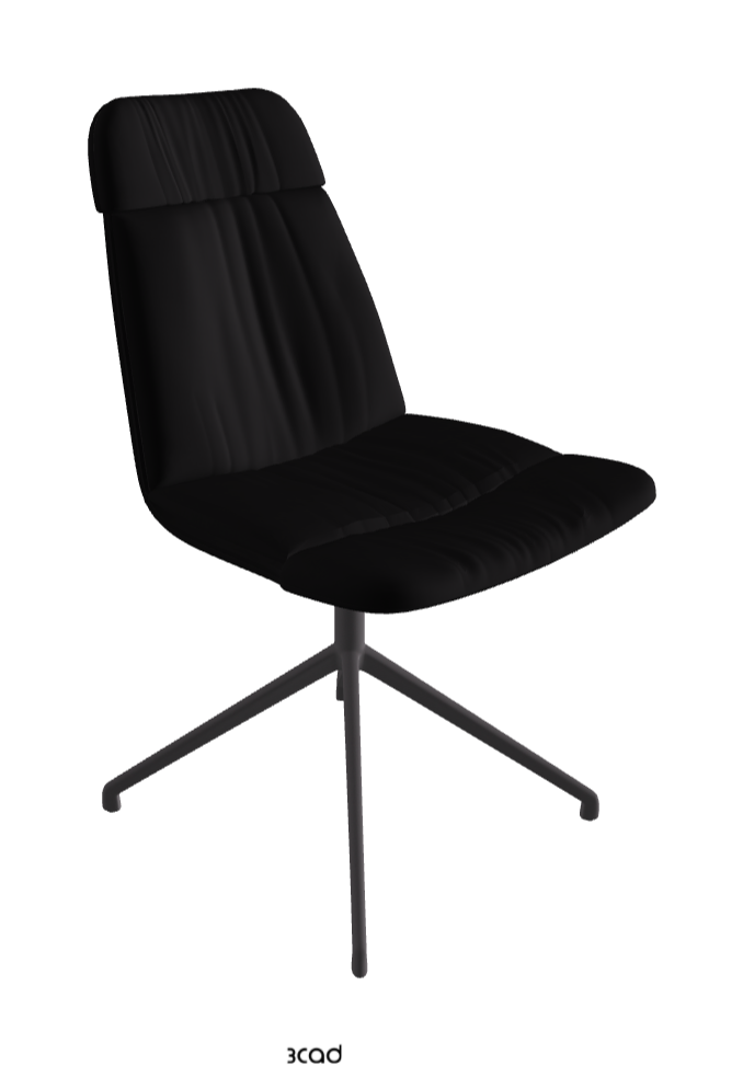 Kelly XL Swivel Dining Chair_Graphite Embossed_Soft Leather:_Nero