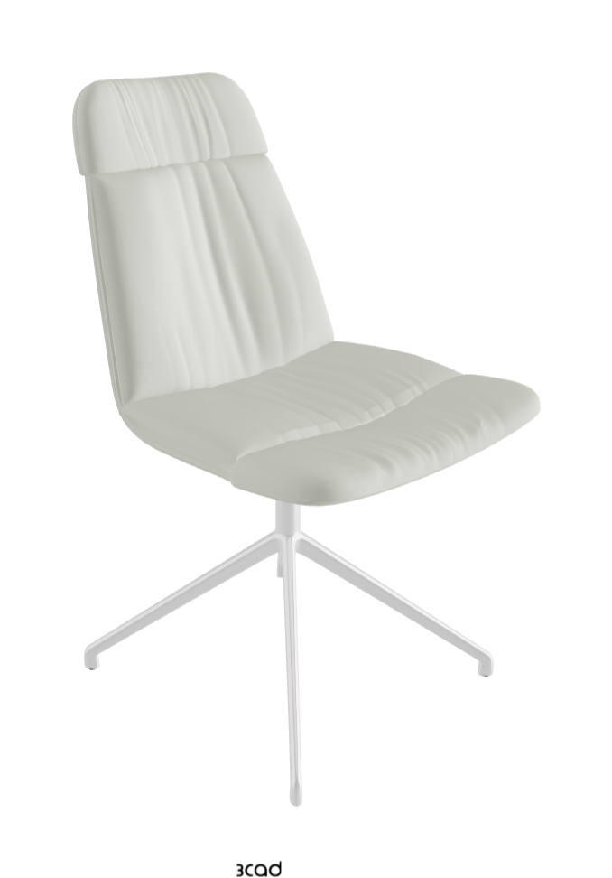 Kelly XL Swivel Dining Chair_Polished Aluminium_Soft Leather_Artico