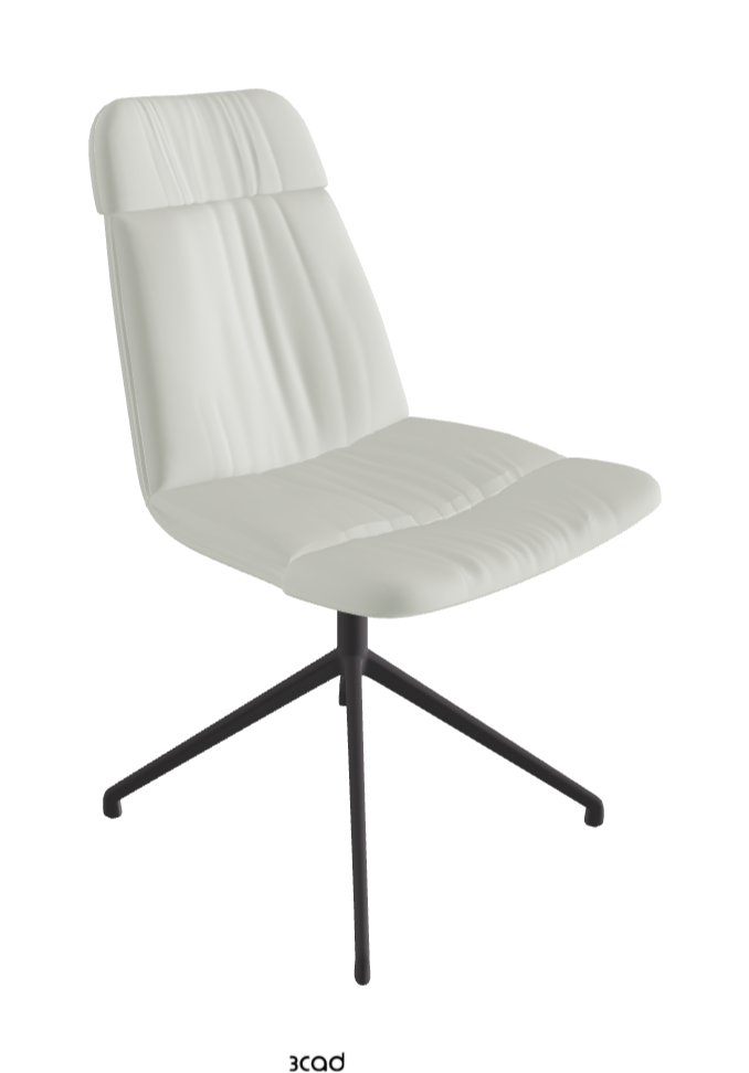 Kelly XL Swivel Dining Chair_Graphite Embossed_Soft Leather:_Artico