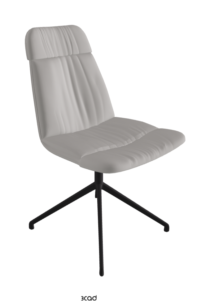 Kelly XL Swivel Dining Chair_Black Embossed_Soft Leather:_Nardo