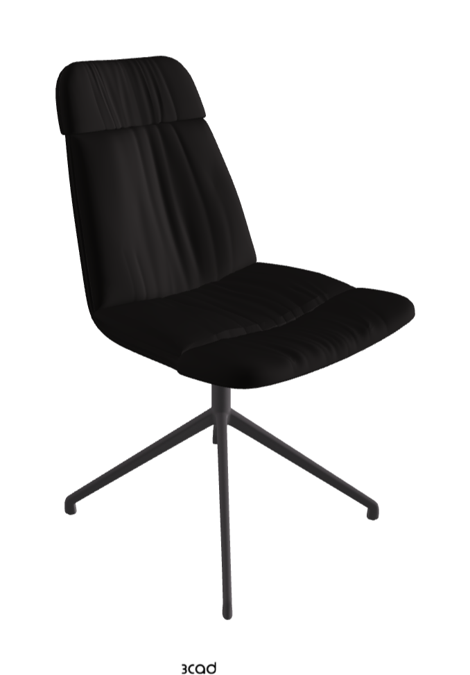 Kelly XL Swivel Dining Chair_Graphite Embossed_Synthetic Leather:_Moka