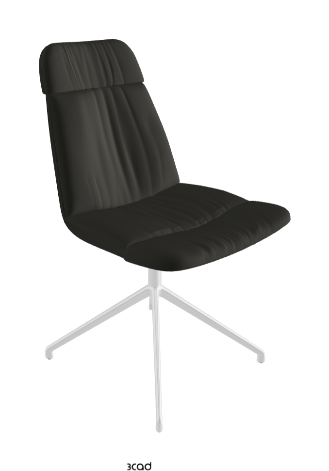 Kelly XL Swivel Dining Chair_Polished Aluminium_Synthetic Leather_London