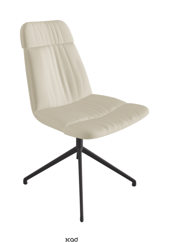 Kelly XL Swivel Dining Chair_Graphite Embossed_Synthetic Leather:_Oyster