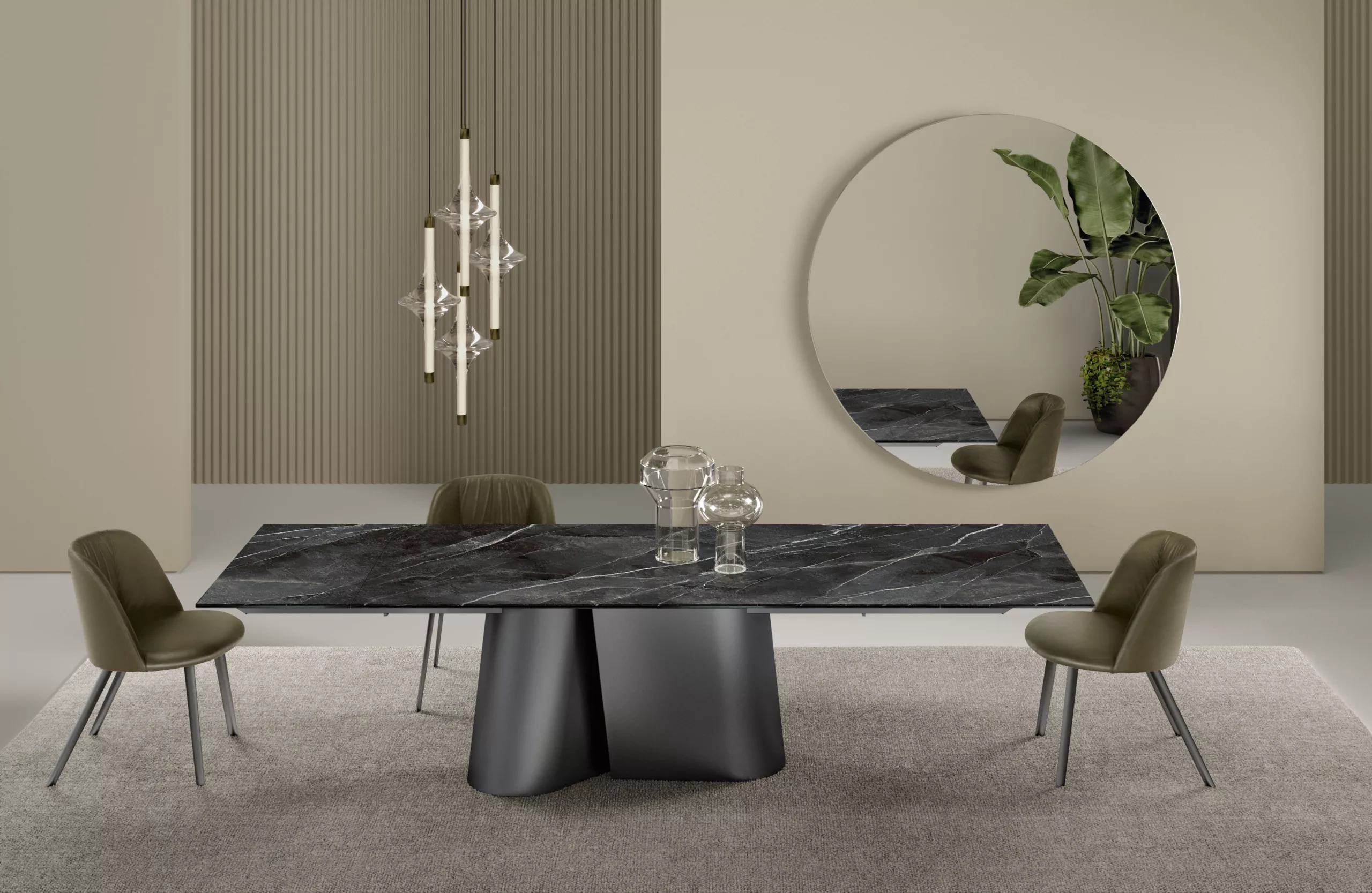 Bontempi Casa Kimono 54.06 Rectangular Extendible Table