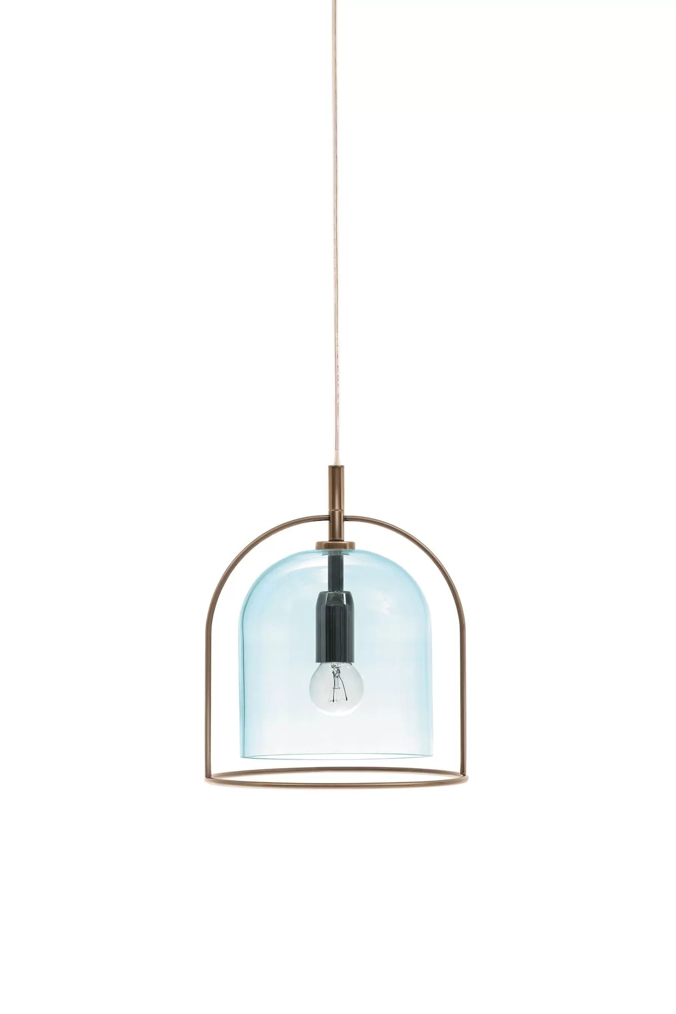 Soul Ceiling Light With Chromed Celiling Pink And Transparent Cable
