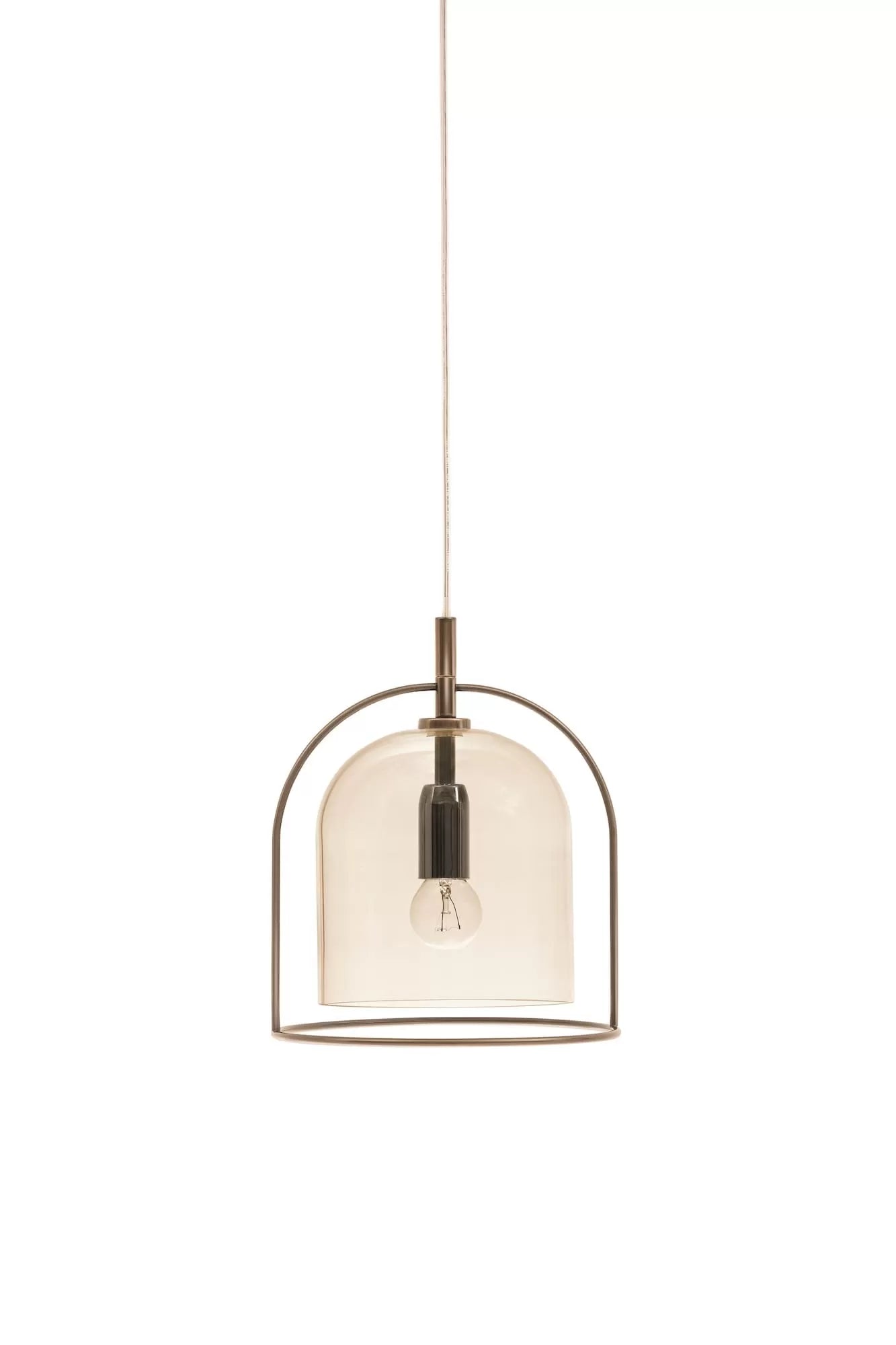 Soul Ceiling Light With Chromed Celiling Pink And Transparent Cable