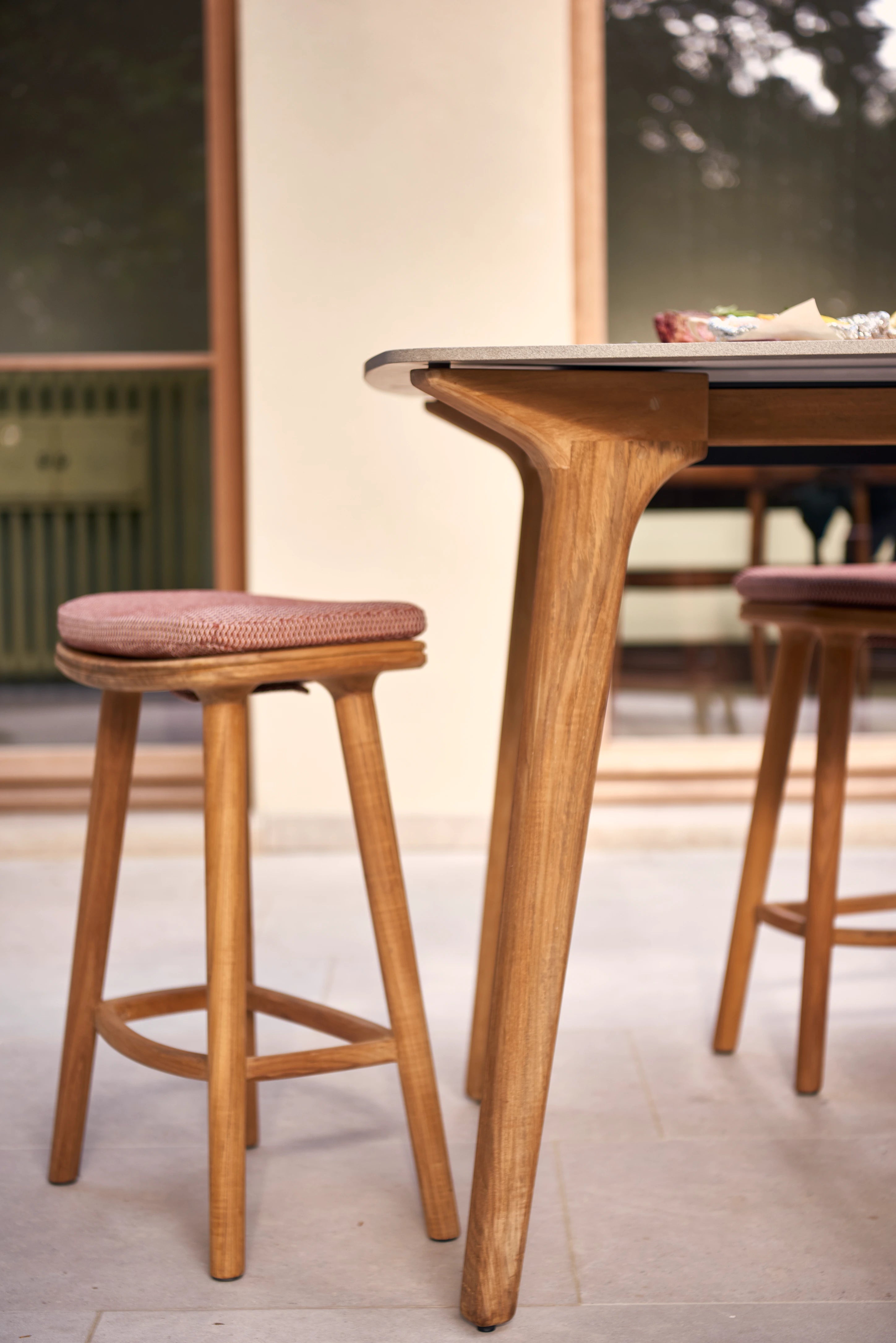 Manutti Torsa Counter Height Dining Table 264 × 118 × 91h cm