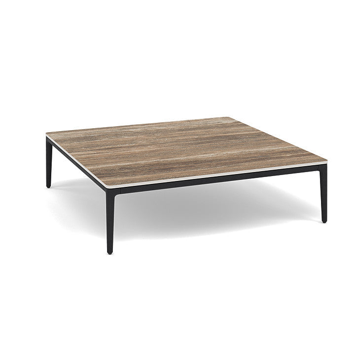 Manutti Zendo Sense Square Coffee Table with 96 cm Width & Depth and 25 cm Height