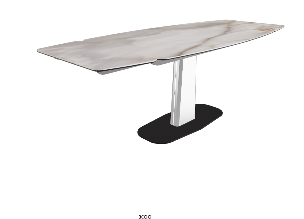 140-217×90×75h_Alabastro_Black Chrome_Extended