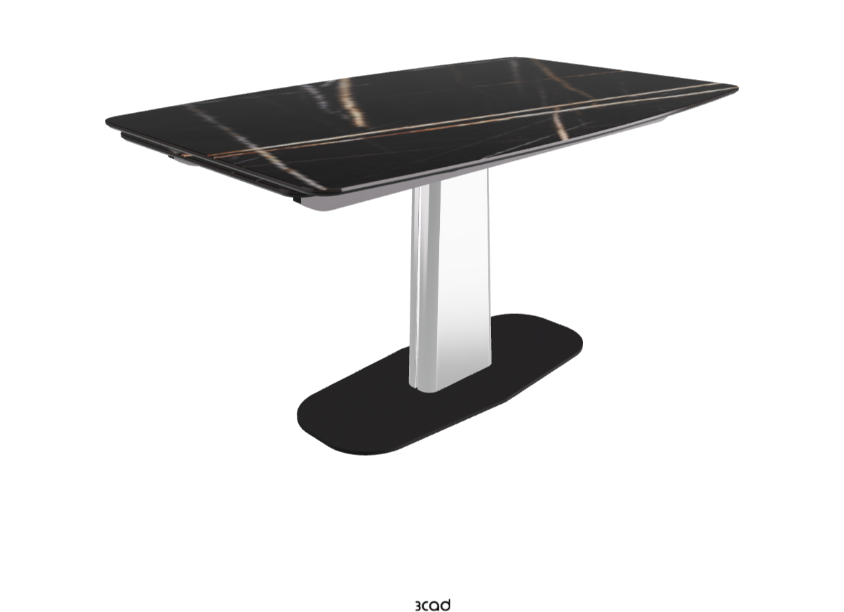 140-217×90×75h_Glossy Sahara Noir_Black Chrome_Closed