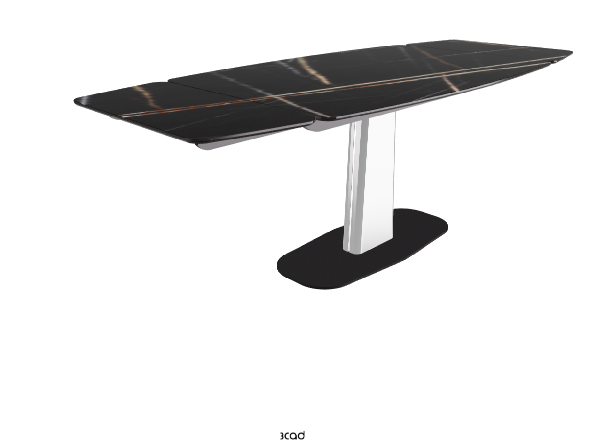 140-217×90×75h_Glossy Sahara Noir_Black Chrome_Extended