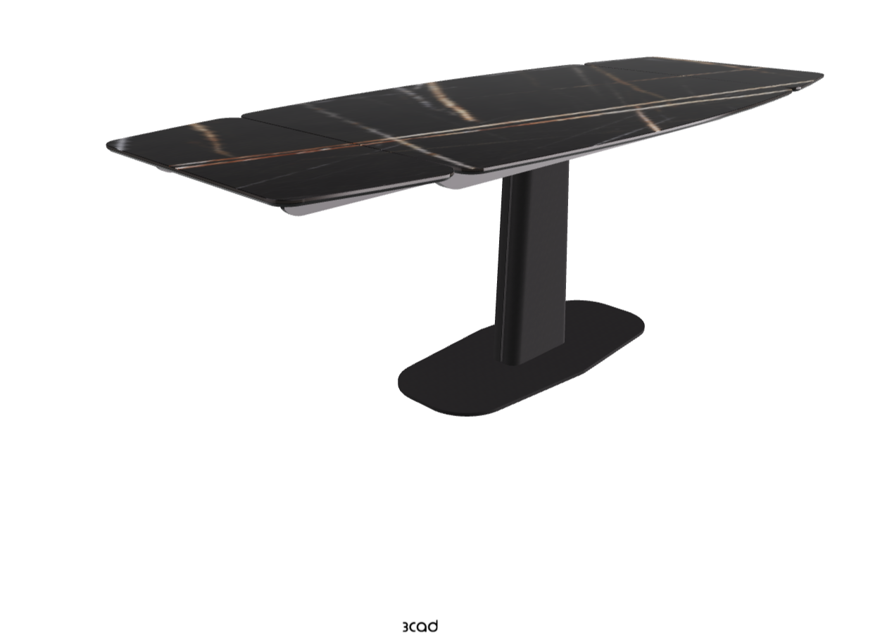 140-217×90×75h_Glossy Sahara Noir_Black Embossed_Extended