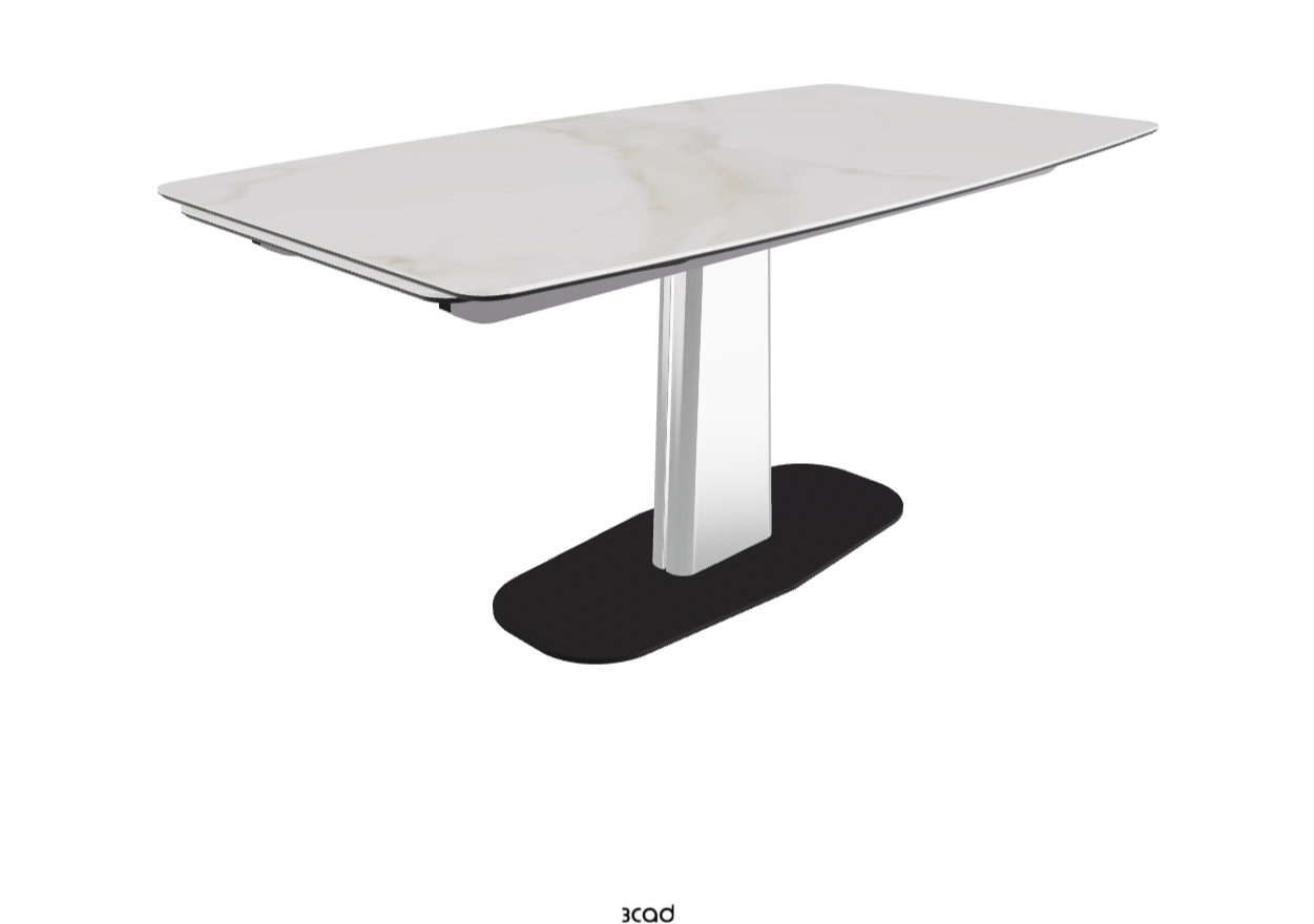 160-237×92×75h_Glossy Golden Calacatta_Black Chrome_Closed