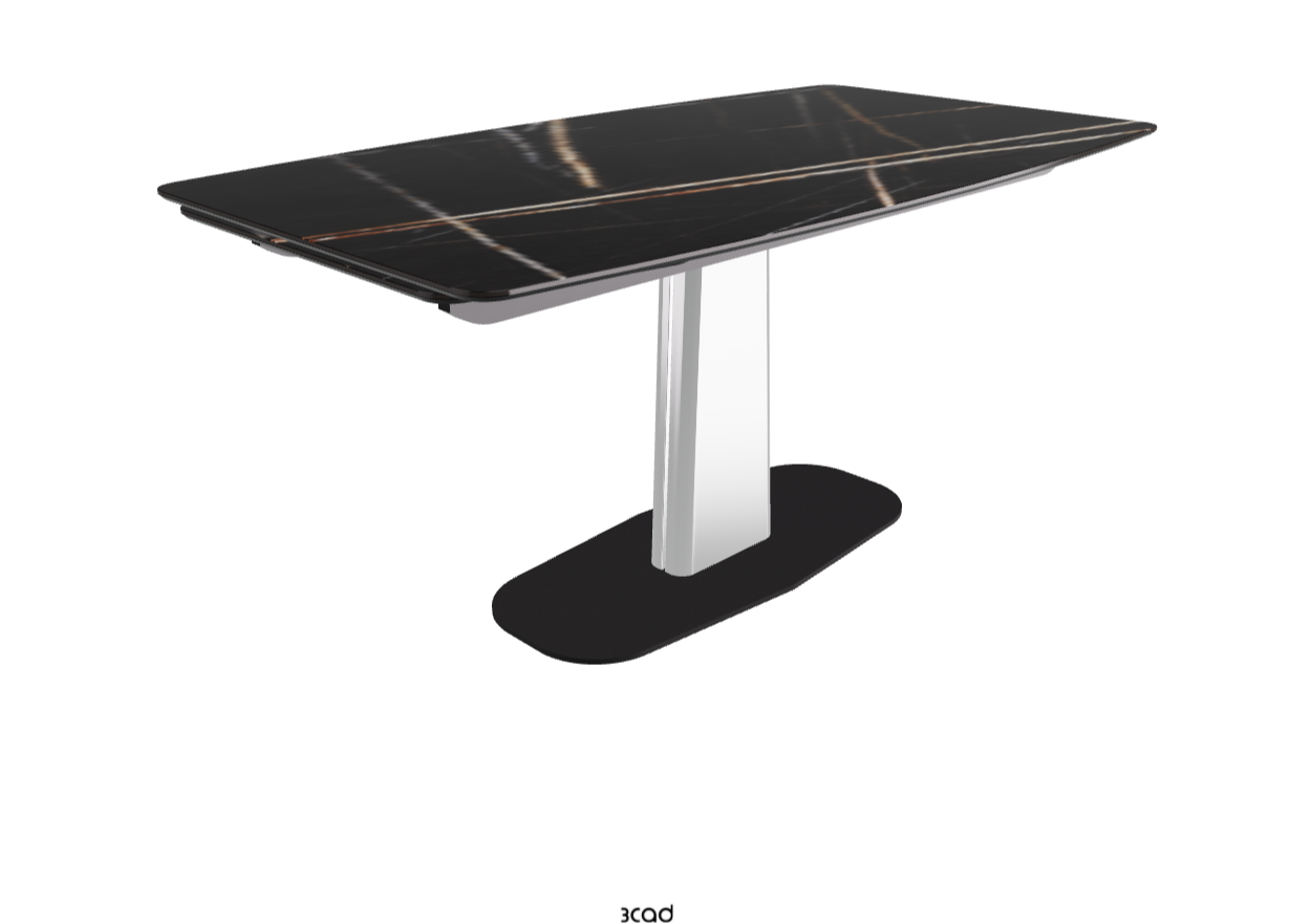 160-237×92×75h_Glossy Sahara Noir_Black Chrome_Closed