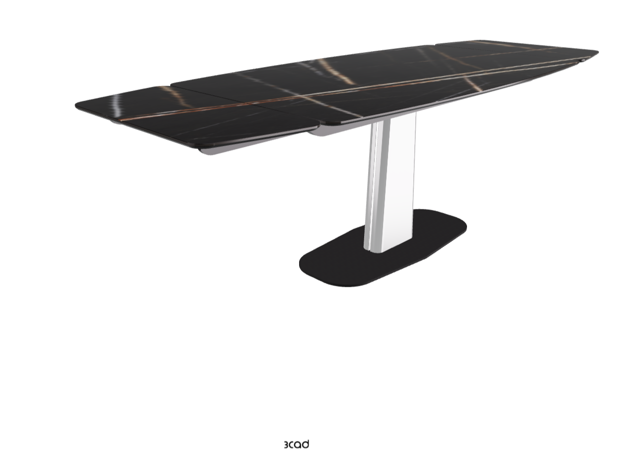 160-237×92×75h_Glossy Sahara Noir_Black Chrome_Extended