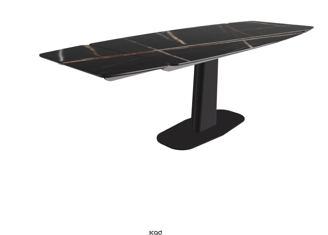 160-237×92×75h_Glossy Sahara Noir_Black Embossed_Extended