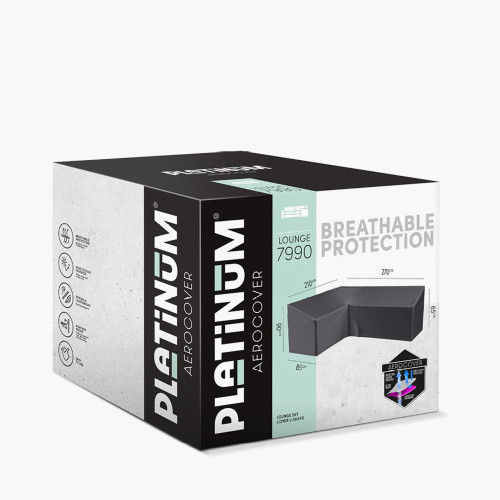 Outdoor L-Shape Seating Set Aerocover Long Right – 270 × 210 × 85/65 × 90 cm