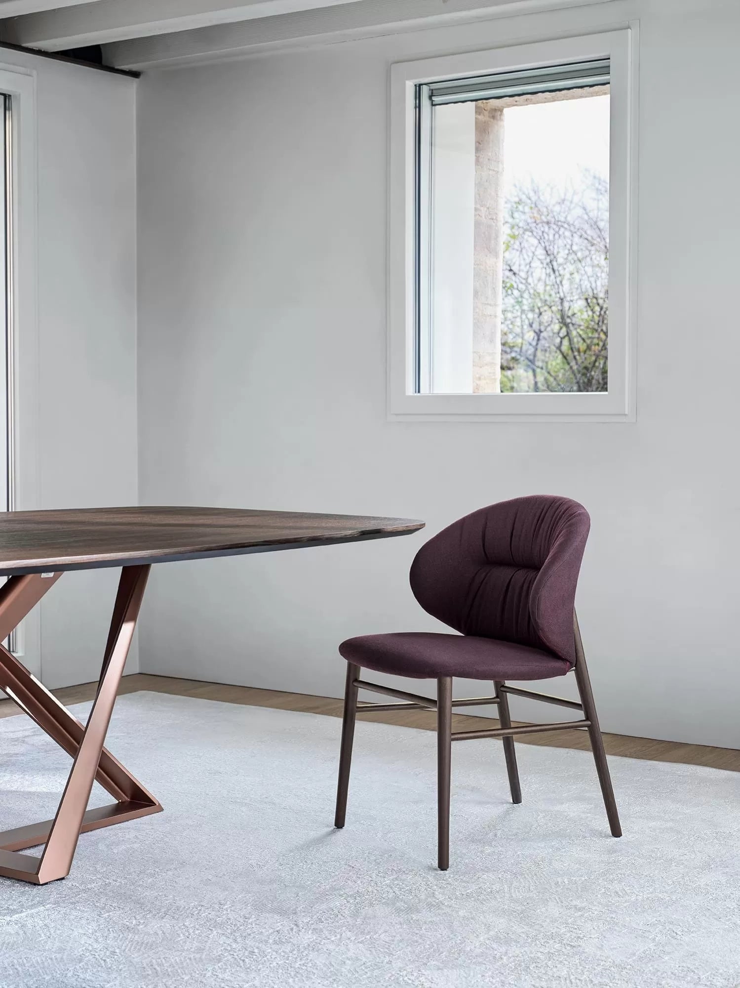 Bontempi Casa Millennium Fixed Table With Barrel Shaped Top With Length 250cm width 120cm and height 75cm