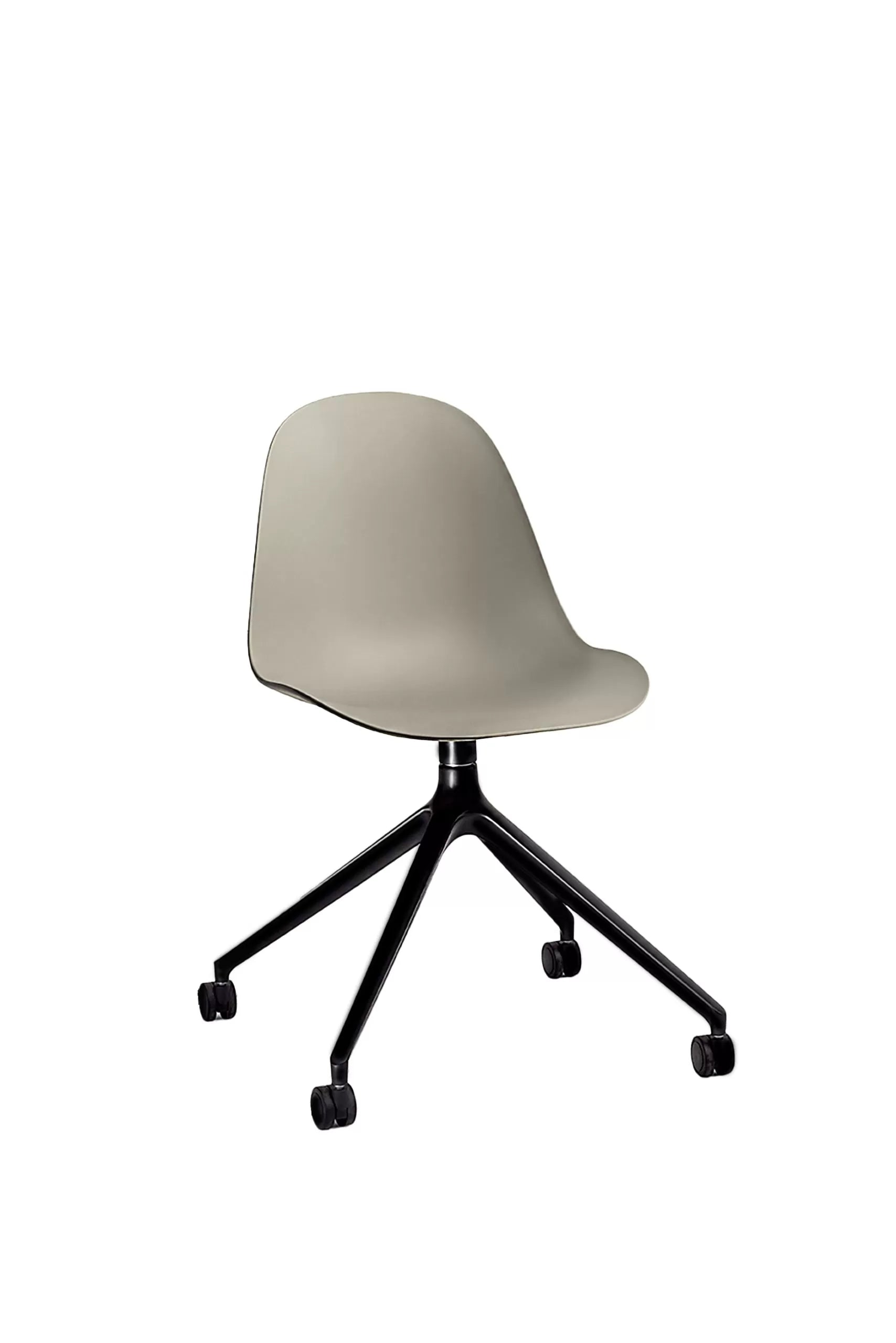 Bontempi Mood Swivel Centered Legged Castor Chair with Aluminum Frame