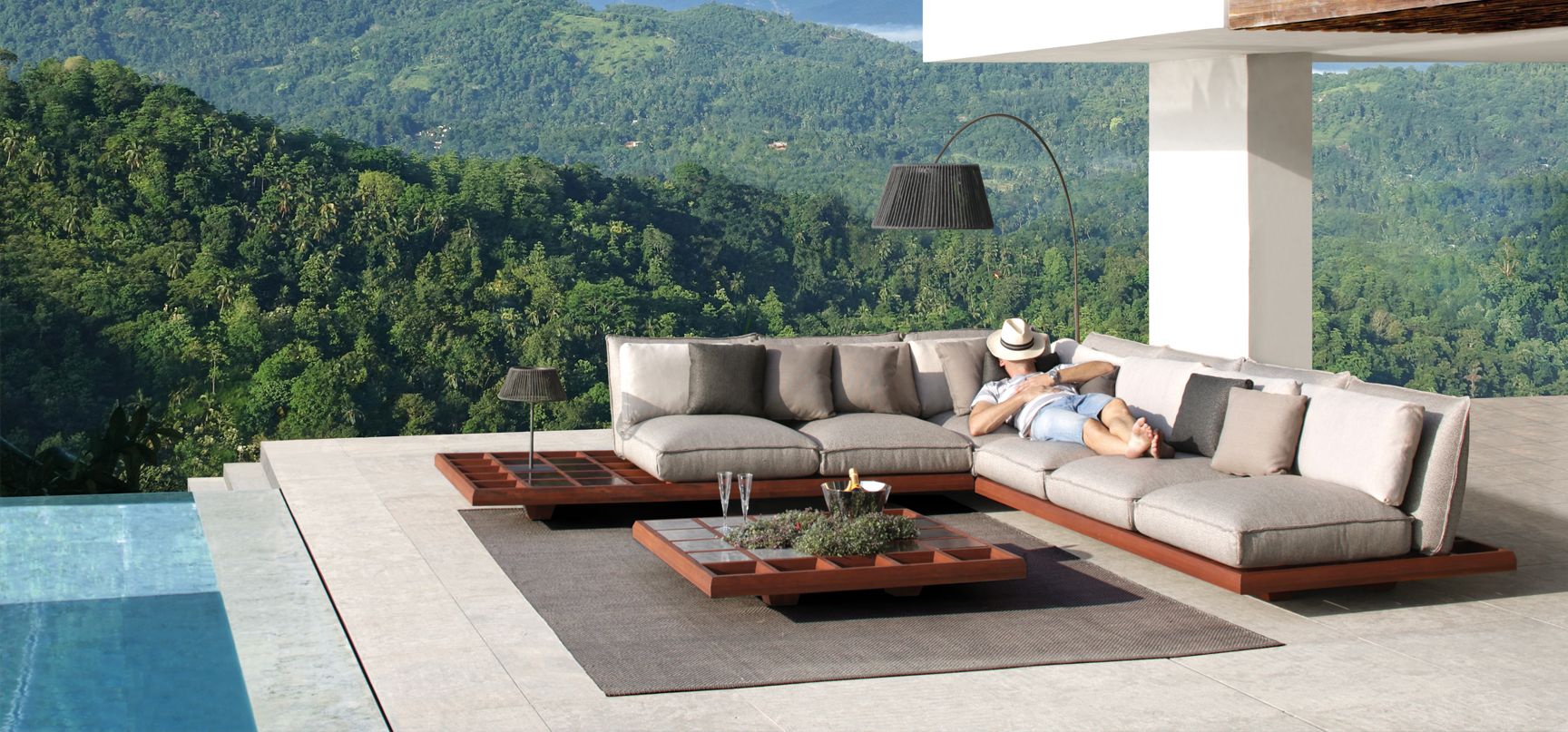 Mozaix Lounge Aluminium Base 100x100 Anthracite