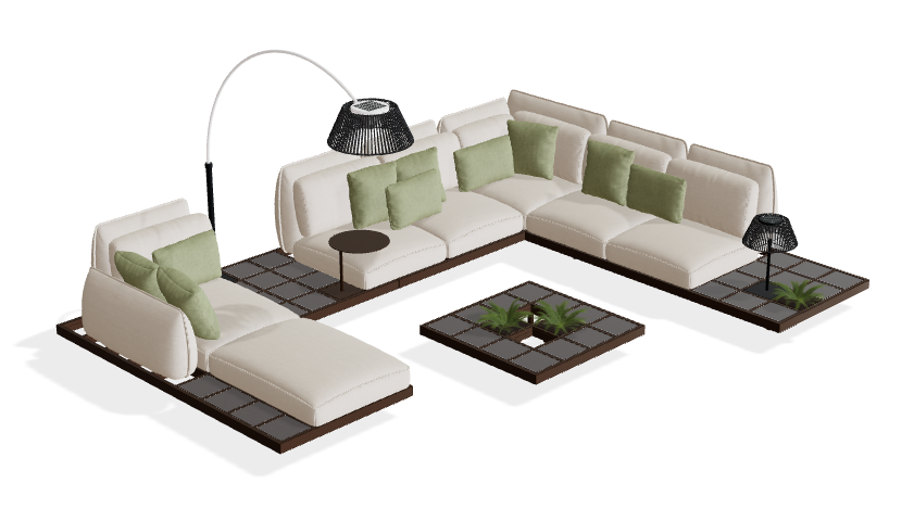 Royal Botania Mozaix Aluminium Lounge Set 5