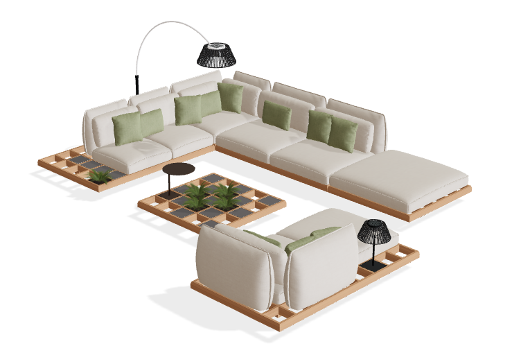 Royal Botania Mozaix Lounge Set 4