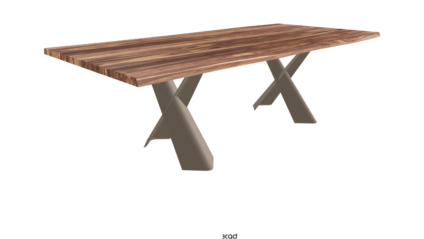 Cattelan Italia Mad Max Wood Live Edged Dining Table