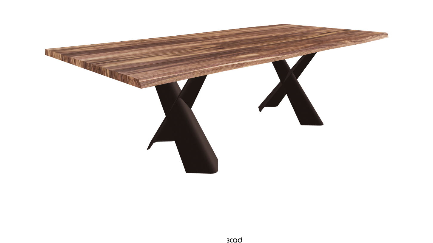 Cattelan Italia Mad Max Wood Live Edged Dining Table