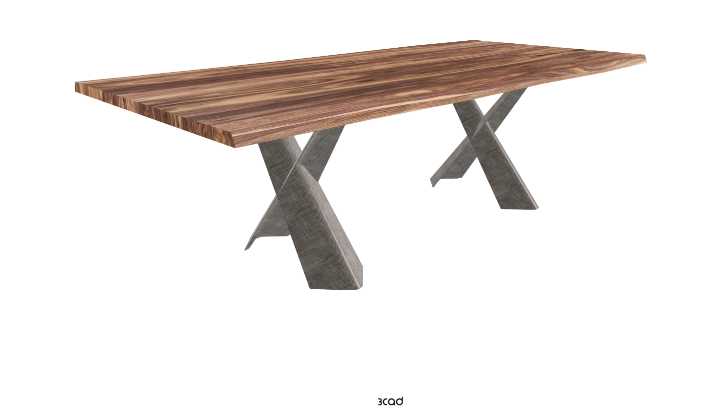 Cattelan Italia Mad Max Wood Live Edged Dining Table