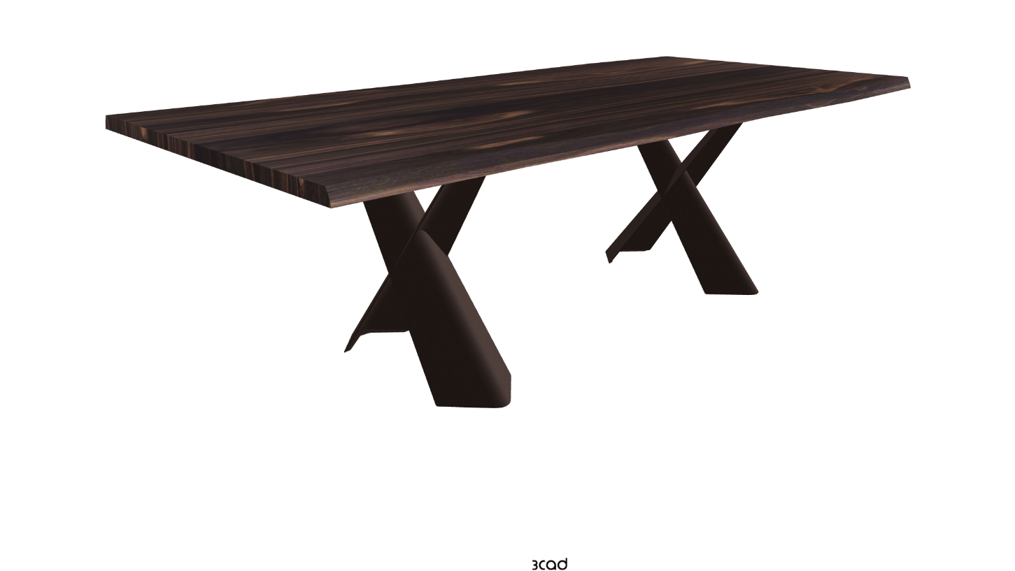 Cattelan Italia Mad Max Wood Live Edged Dining Table