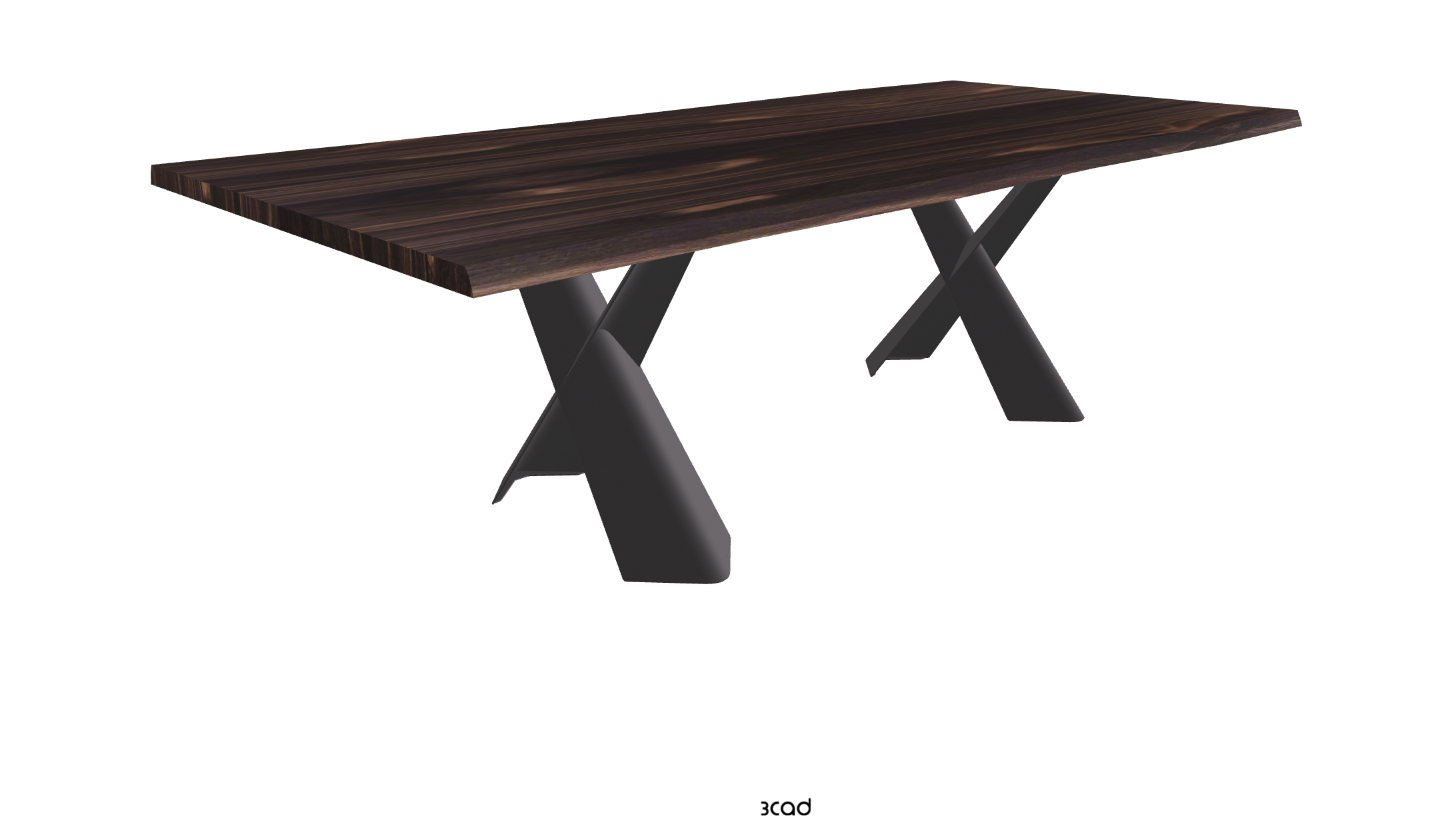 Cattelan Italia Mad Max Wood Live Edged Dining Table