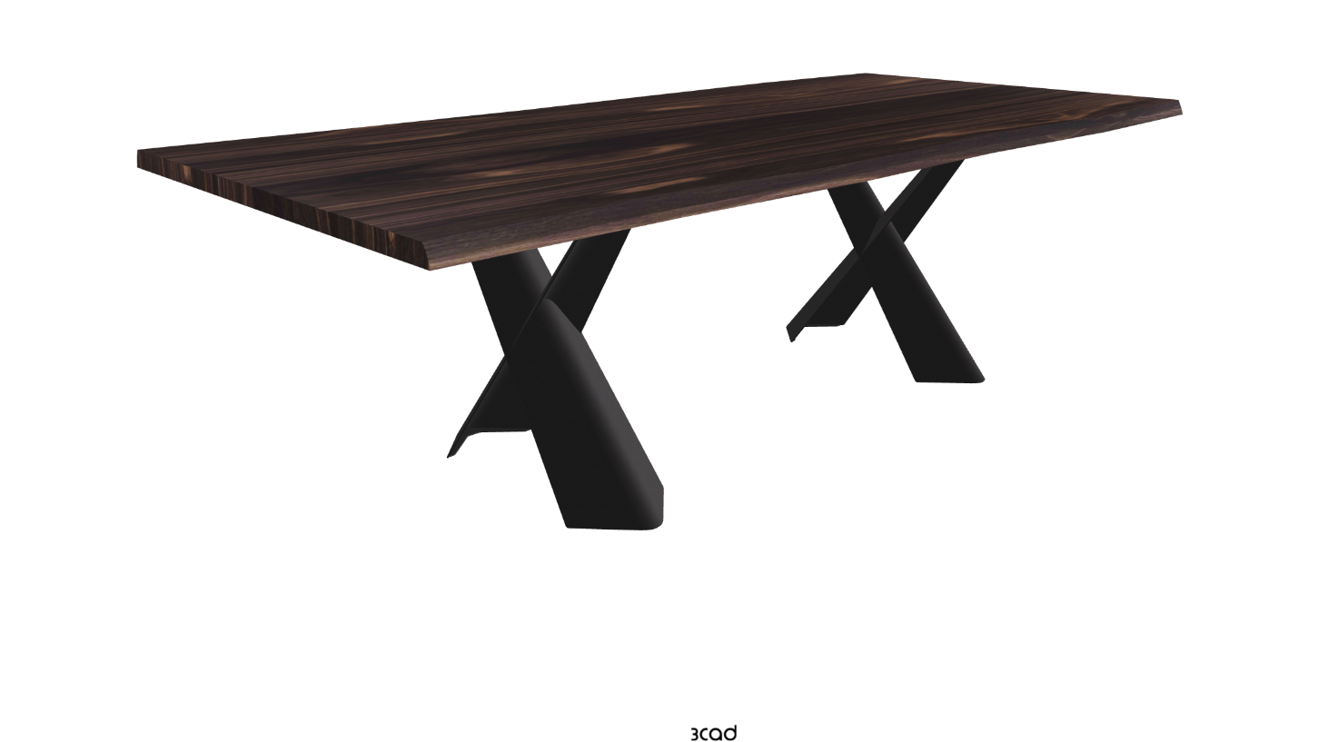 Cattelan Italia Mad Max Wood Live Edged Dining Table