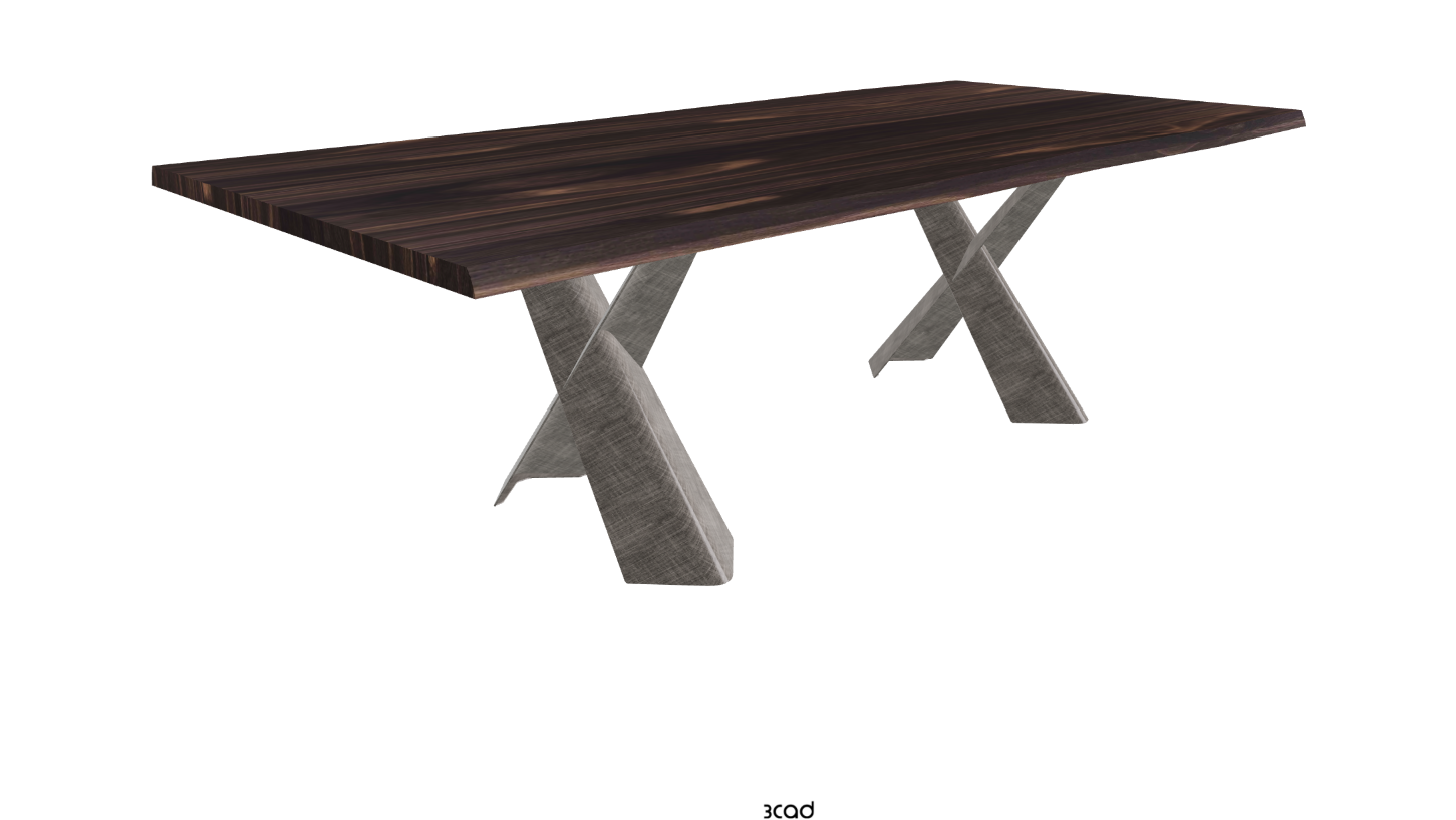 Cattelan Italia Mad Max Wood Live Edged Dining Table