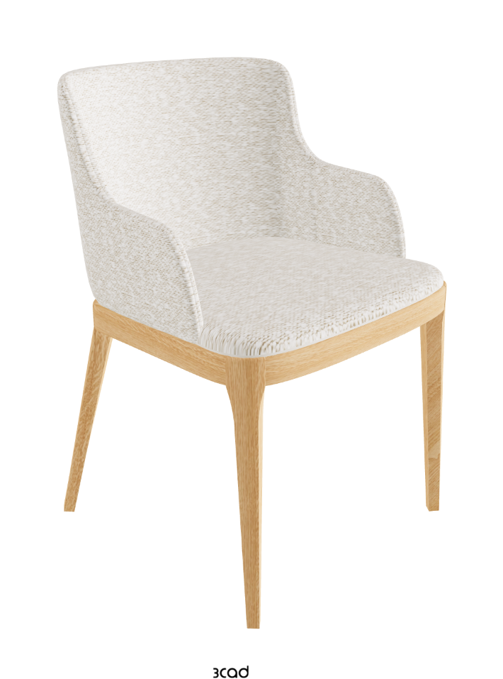 Magda Dining Armchair_Natural Ashwood_Fabric_B241