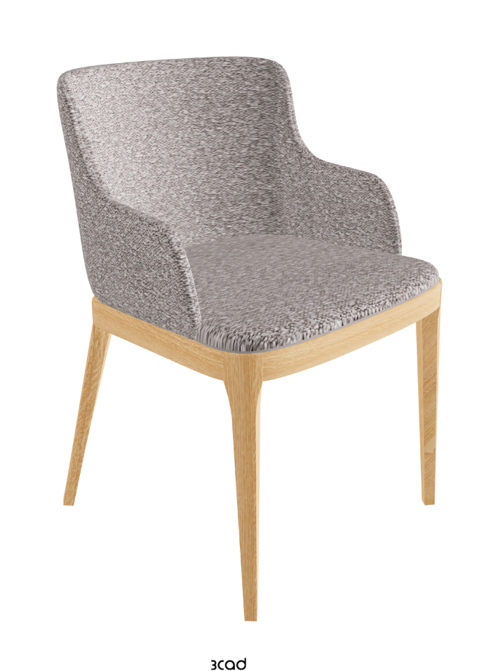 Magda Dining Armchair_Natural Ashwood_Fabric_B243