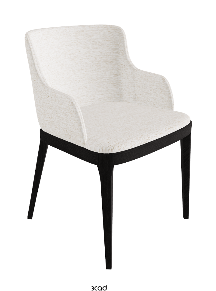 Magda Dining Armchair_Open Pore Matt Black Ashwood_Fabric_B730