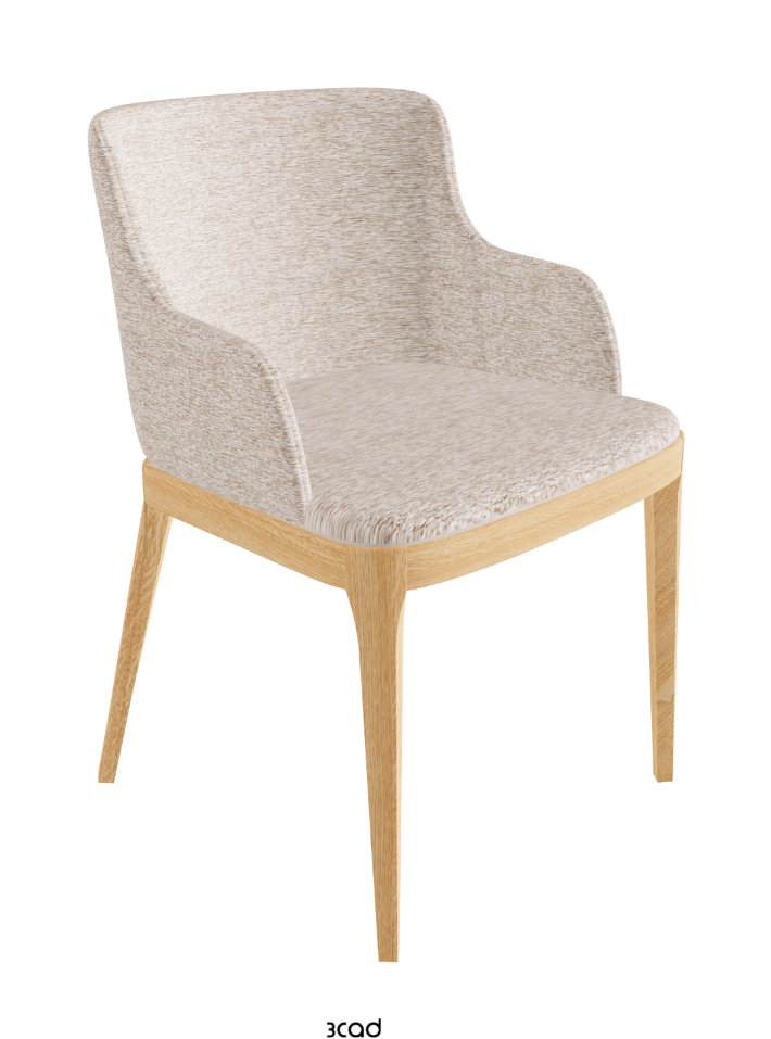 Magda Dining Armchair_Natural Ashwood_Fabric_B732
