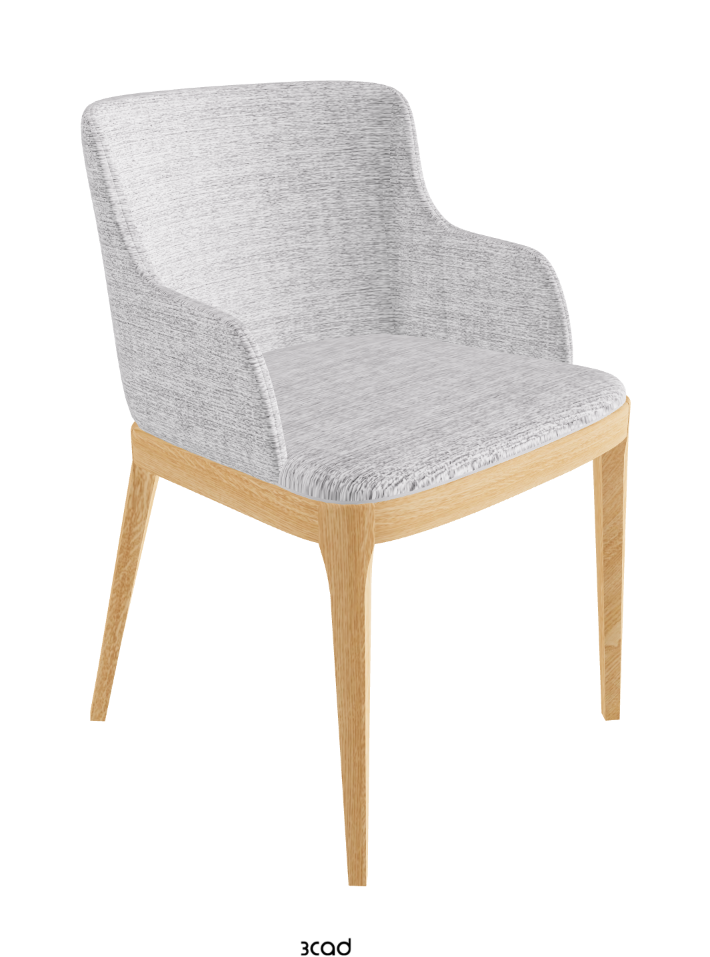 Magda Dining Armchair_Natural Ashwood_Fabric_B810