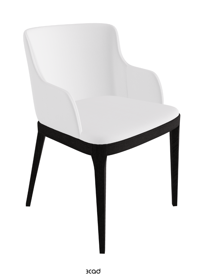 Magda Dining Armchair_Open Pore Matt Black Ashwood_Fabric_B920