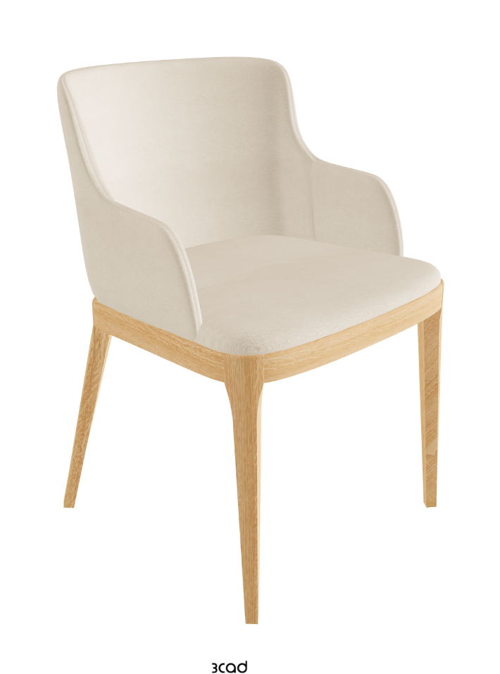 Magda Dining Armchair_Natural Ashwood_Fabric_B922