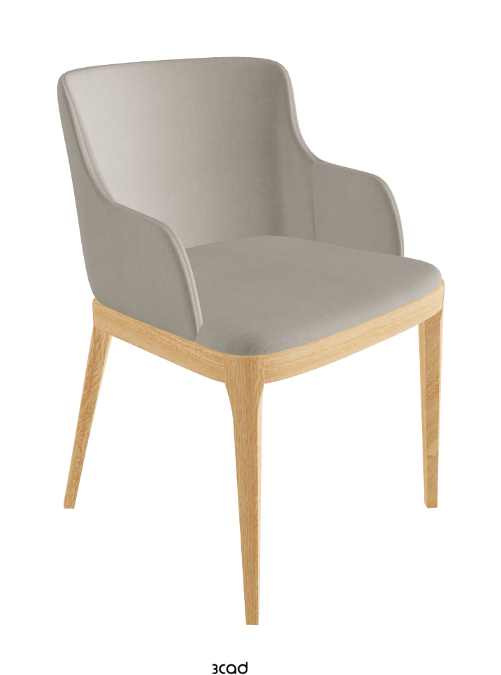 Magda Dining Armchair_Natural Ashwood_Fabric_B924