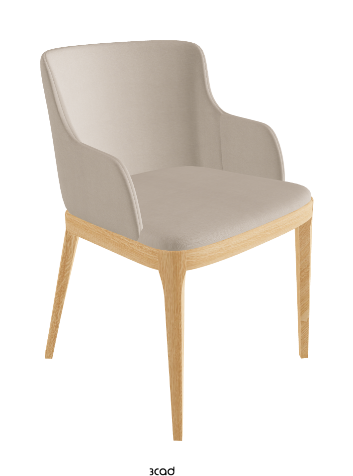 Magda Dining Armchair_Natural Ashwood_Fabric_B926
