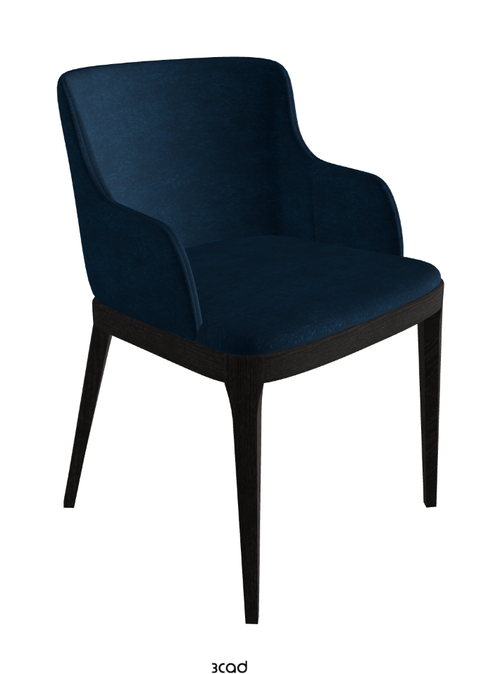 Magda Dining Armchair_Open Pore Matt Black Ashwood_Fabric_B929