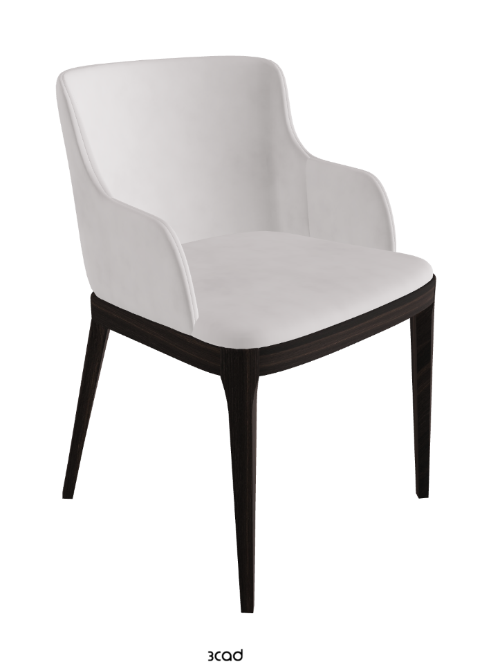 Magda Dining Armchair_Burned Oak Stained Ashwood_Micro Nubuk_White