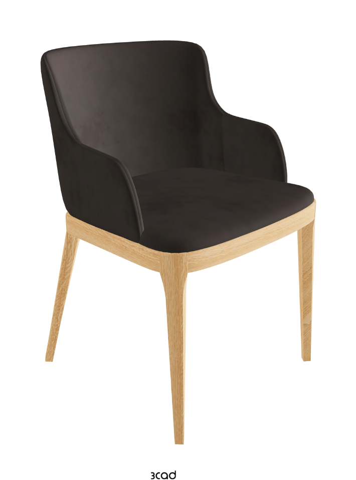 Magda Dining Armchair_Natural Ashwood_Micro Nubuk_Lead
