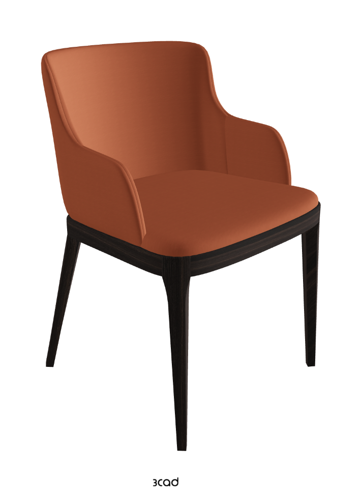 Magda Dining Armchair_Burned Oak Stained Ashwood_Glove Soft Leather_Barrique