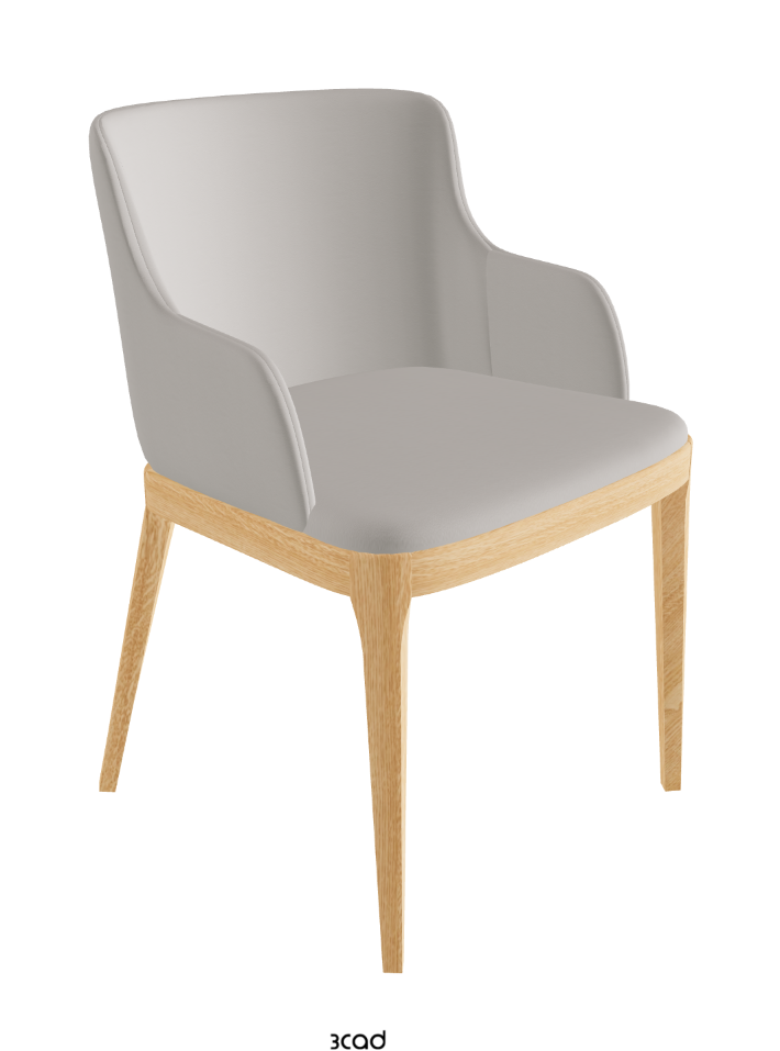 Magda Dining Armchair_Natural Ashwood_Soft Leather_Dakota