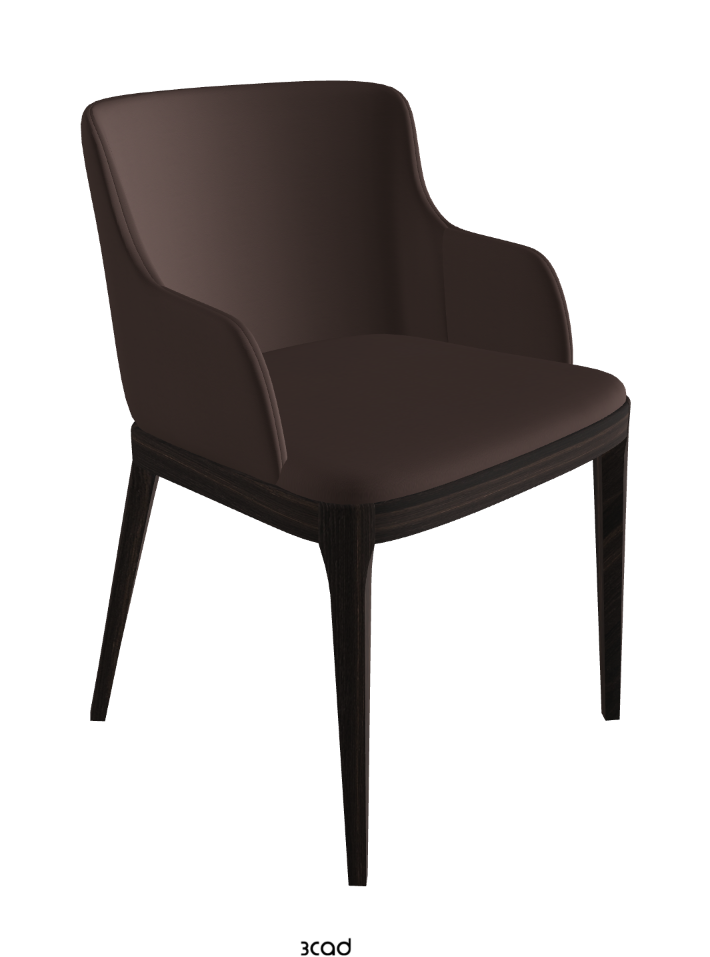 Magda Dining Armchair_Burned Oak Stained Ashwood_Soft Leather_Marrone