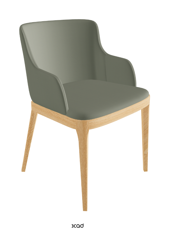 Magda Dining Armchair_Natural Ashwood_Soft Leather_Cenere