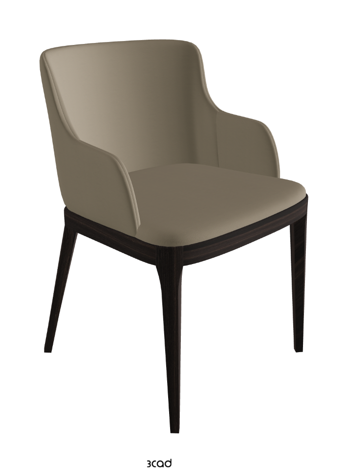 Magda Dining Armchair_Burned Oak Stained Ashwood_Soft Leather_Tortora